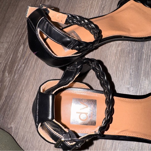 DV by Dolce Vita Black Hassa Braided ankle strap dress Sandals heels 10 - Picture 12 of 13